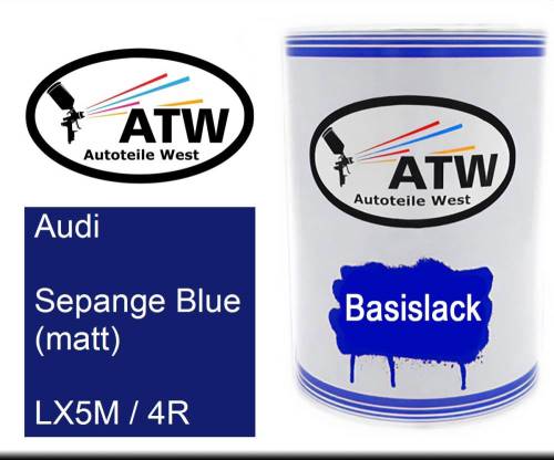 Audi, Sepange Blue (matt), LX5M / 4R: 500ml Lackdose, von ATW Autoteile West.